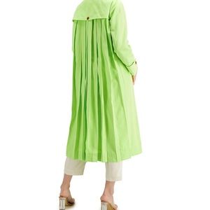 Alfani trench green coat size large petite NWT
